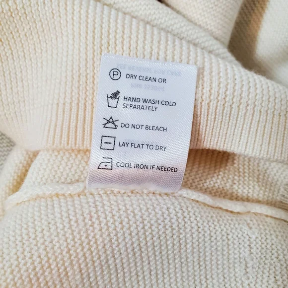 The Reset R Label Essential Pullover Sweater 100% Wool - Ivory Size S/M - Picture 5 of 16